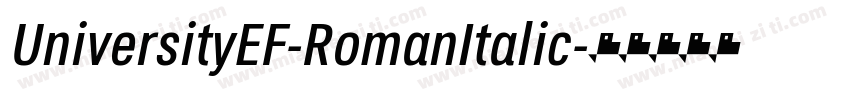 UniversityEF-RomanItalic字体转换