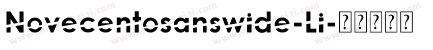 Novecentosanswide-Li字体转换