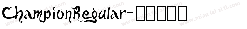 ChampionRegular字体转换