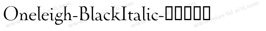 Oneleigh-BlackItalic字体转换