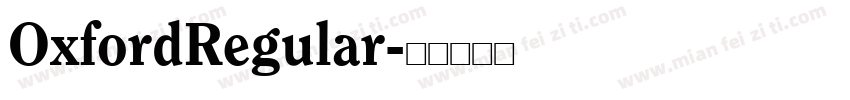 OxfordRegular字体转换