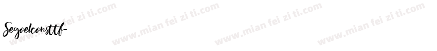 Segoelconsttf字体转换