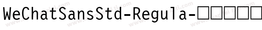 WeChatSansStd-Regula字体转换