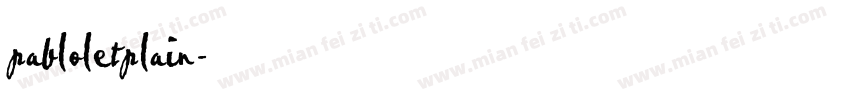 pabloletplain字体转换
