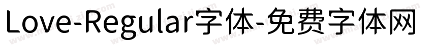 Love-Regular字体字体转换