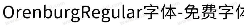 OrenburgRegular字体字体转换