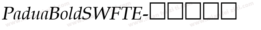 PaduaBoldSWFTE字体转换