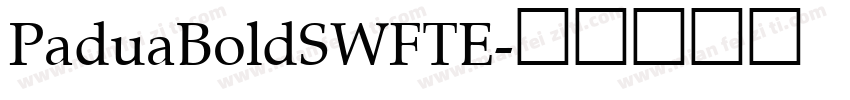 PaduaBoldSWFTE字体转换