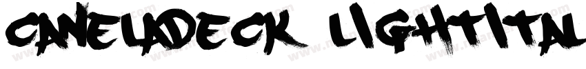 caneladeck-lightital字体转换