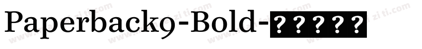 Paperback9-Bold字体转换
