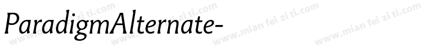 ParadigmAlternate字体转换