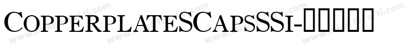CopperplateSCapsSSi字体转换