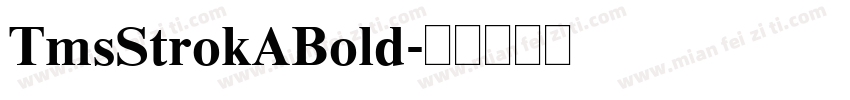 TmsStrokABold字体转换