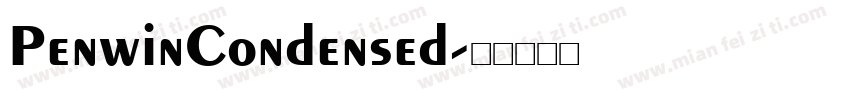 PenwinCondensed字体转换