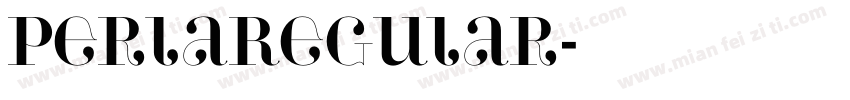 PerlaRegular字体转换