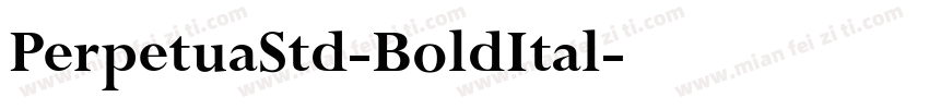 PerpetuaStd-BoldItal字体转换