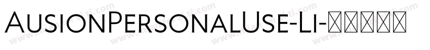 AusionPersonalUse-Li字体转换