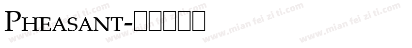 Pheasant字体转换