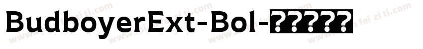 BudboyerExt-Bol字体转换