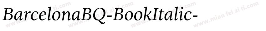 BarcelonaBQ-BookItalic字体转换