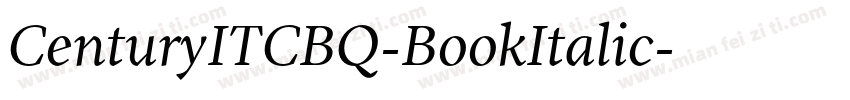 CenturyITCBQ-BookItalic字体转换