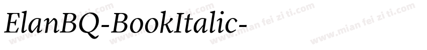 ElanBQ-BookItalic字体转换