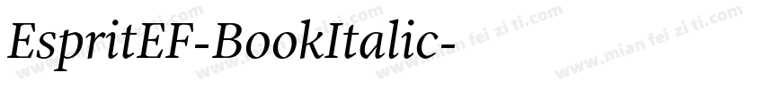 EspritEF-BookItalic字体转换