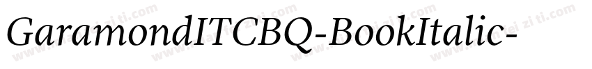 GaramondITCBQ-BookItalic字体转换