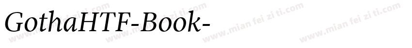 GothaHTF-Book字体转换
