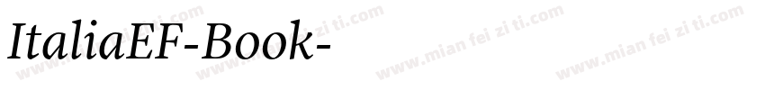 ItaliaEF-Book字体转换