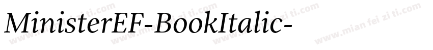 MinisterEF-BookItalic字体转换