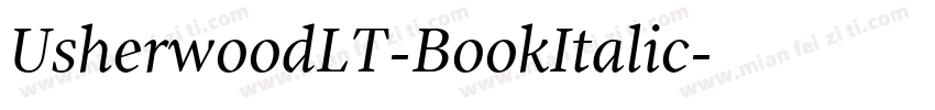 UsherwoodLT-BookItalic字体转换