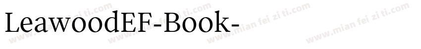 LeawoodEF-Book字体转换