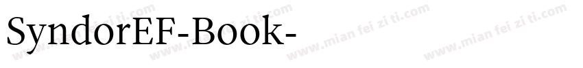 SyndorEF-Book字体转换