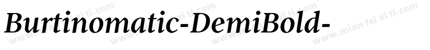 Burtinomatic-DemiBold字体转换
