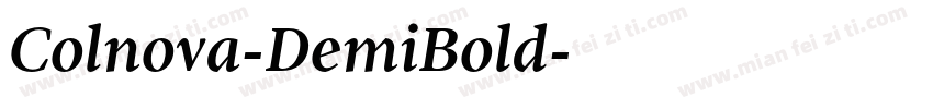 Colnova-DemiBold字体转换