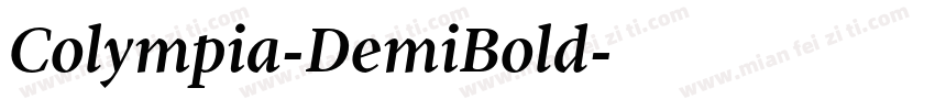 Colympia-DemiBold字体转换