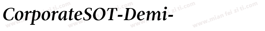 CorporateSOT-Demi字体转换