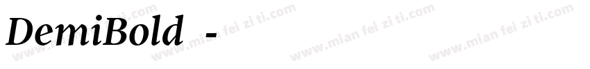 DemiBold字体字体转换
