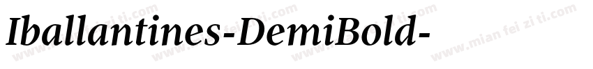 Iballantines-DemiBold字体转换