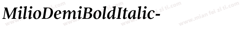 MilioDemiBoldItalic字体转换