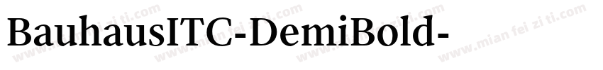 BauhausITC-DemiBold字体转换