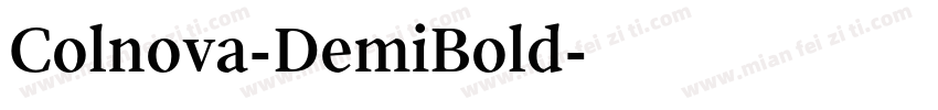 Colnova-DemiBold字体转换