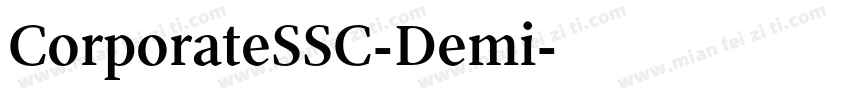 CorporateSSC-Demi字体转换