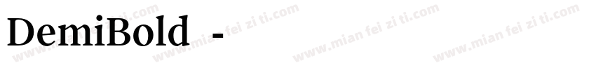 DemiBold字体字体转换