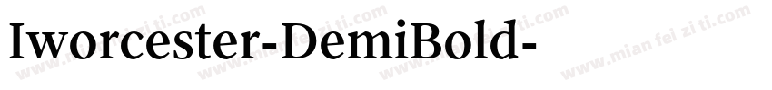 Iworcester-DemiBold字体转换