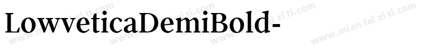 LowveticaDemiBold字体转换