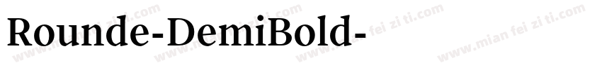 Rounde-DemiBold字体转换