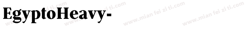 EgyptoHeavy字体转换