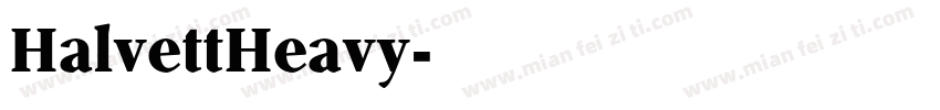 HalvettHeavy字体转换